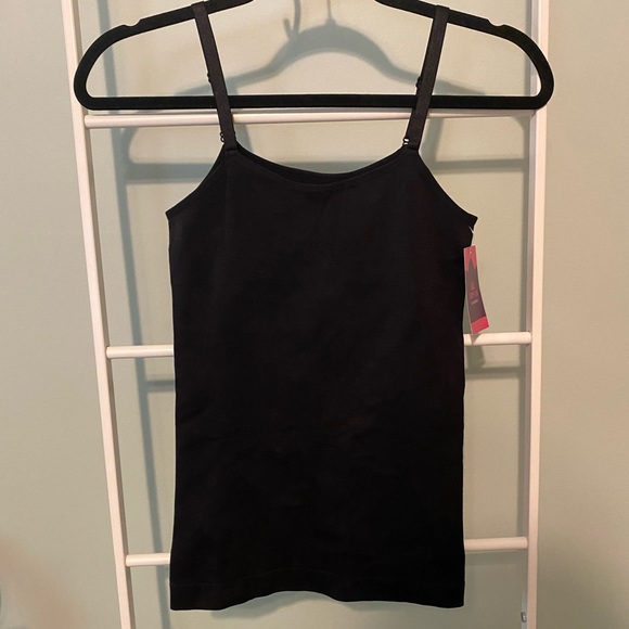 Shapermint Empetua All Day Every Day Scoop Neck Cami Top Black Shapewear - Picture 2 of 6